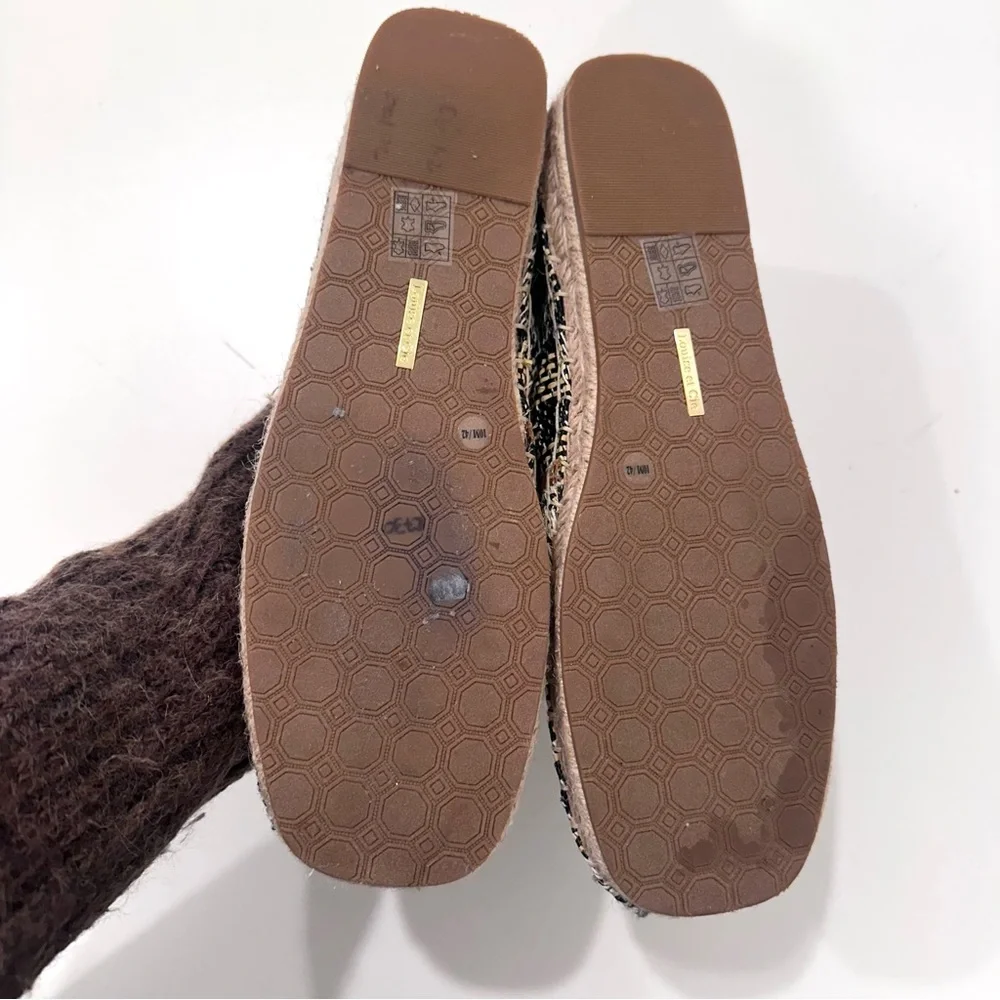 Louise et Cie cream & black espadrilles with gold pineapple detail size 10 NWOT - Picture 7 of 8
